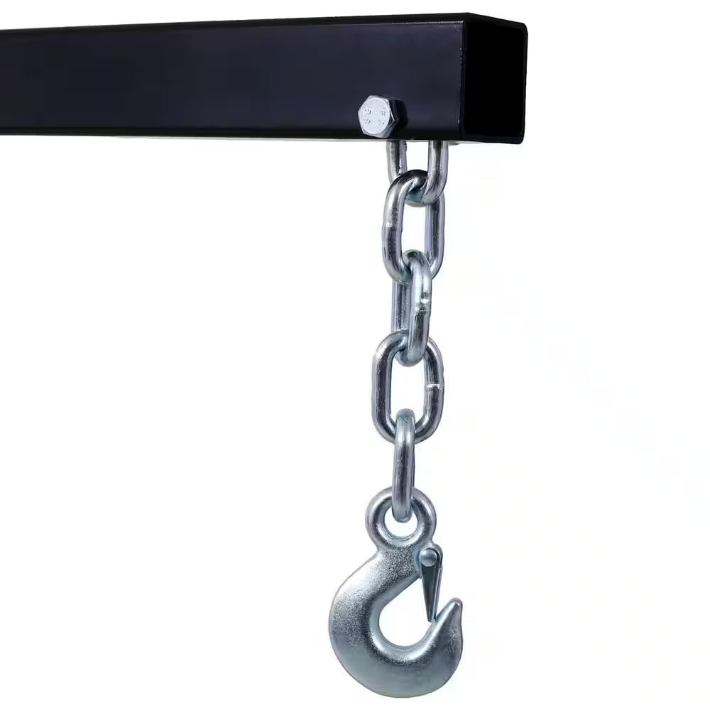2 Ton Folding Engine Hoist Cherry Picker Shop Crane Hoist Lift, Heavy-Duty Steel with 6 Iron Caster Wheels in Yellow