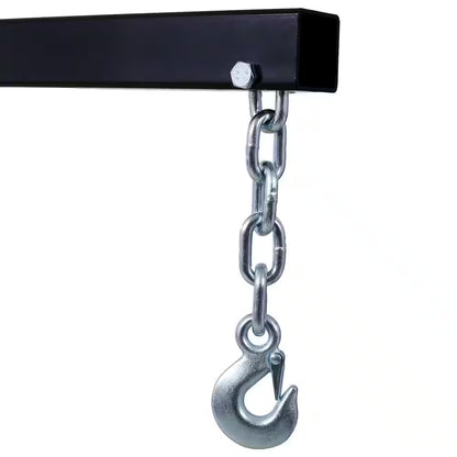 2 Ton Folding Engine Hoist Cherry Picker Shop Crane Hoist Lift, Heavy-Duty Steel with 6 Iron Caster Wheels in Yellow